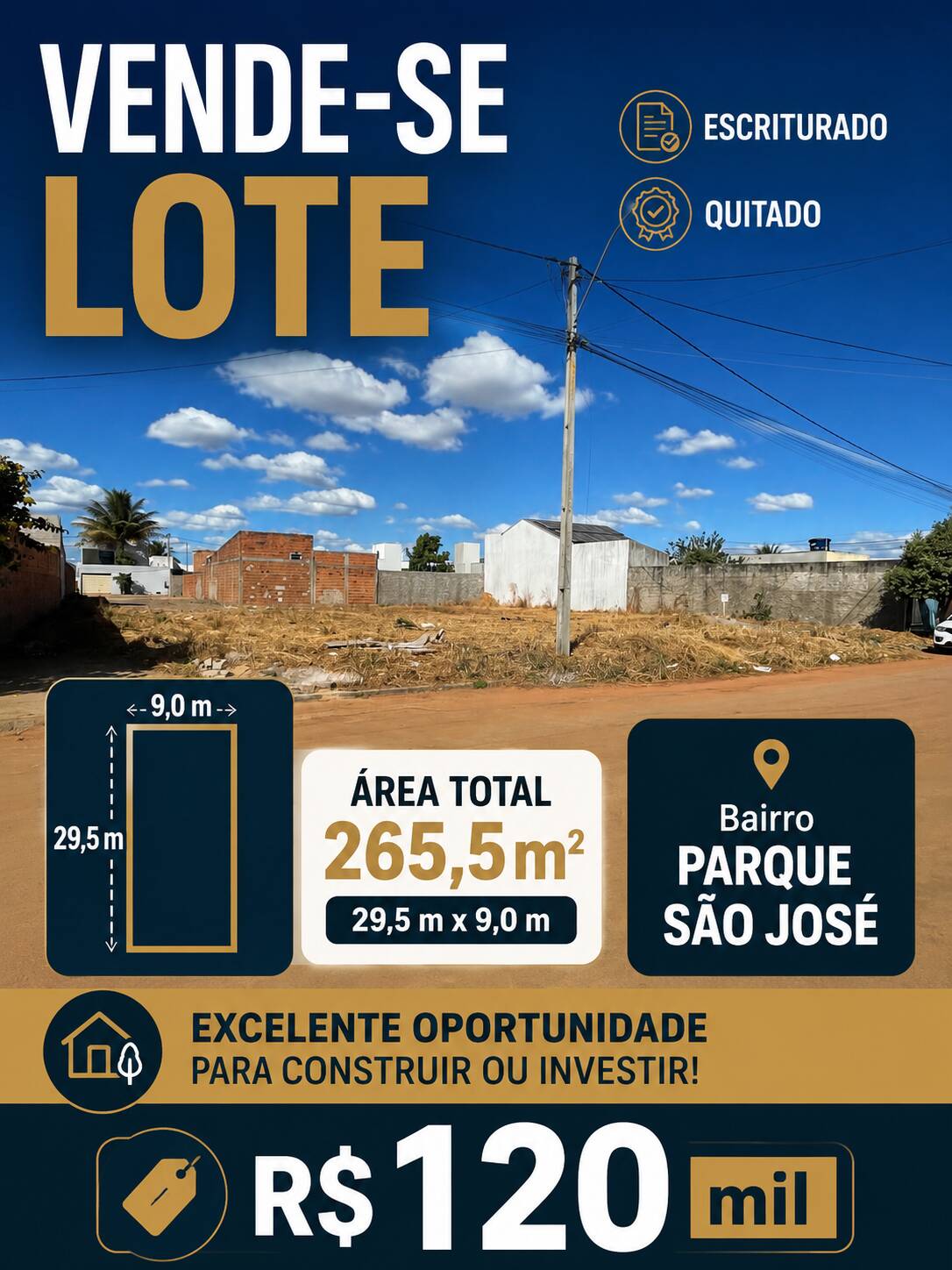 Terreno, 265 m² - Foto 1